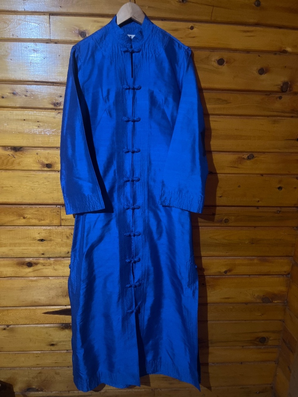 100% Silk Thai Silk Longline Wizard Witch Coat Jacket Costume